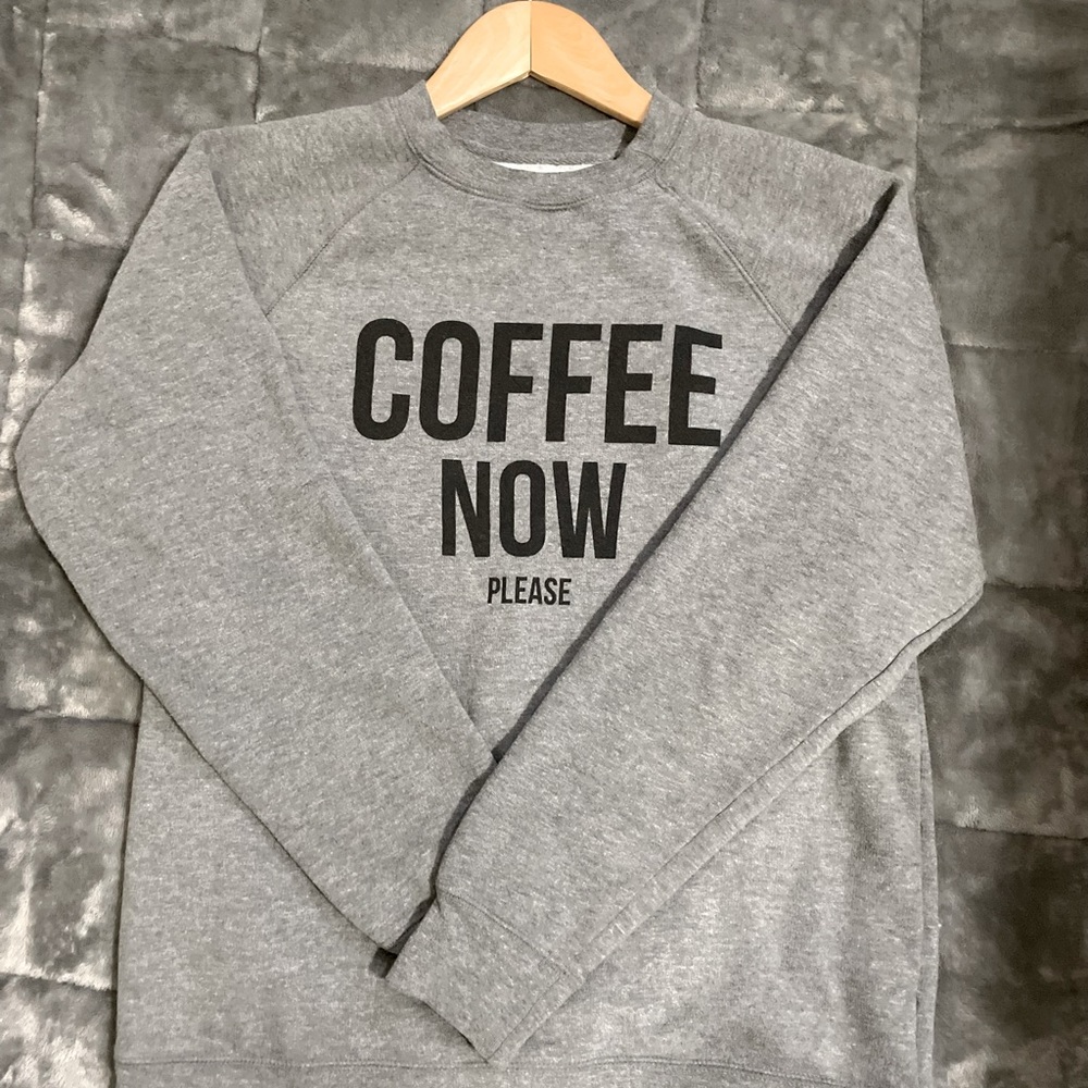 Brunette The Label COFFEE NOW Please Crew Neck S/M